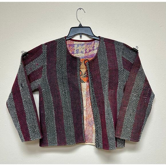 Vintage Jacket Made from Kantha - Reversible - Picture 5 of 10